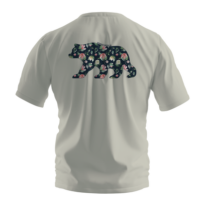 Bear & Blossom Tee | Nature Floral Graphic Shirt – Everdrift Supply Co