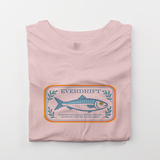 Portside Sardine Tee - Retro Coastal Graphic Shirt – Everdrift Supply Co