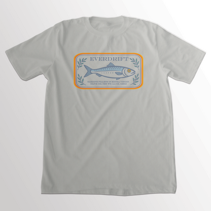 Portside Sardine Tee - Retro Coastal Graphic Shirt – Everdrift Supply Co