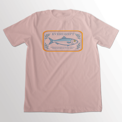 Portside Sardine Tee - Retro Coastal Graphic Shirt – Everdrift Supply Co