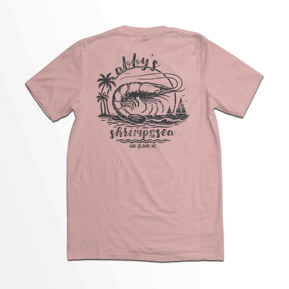 Abby’s Shrimp by the Sea Tee | Coastal Retro Shirt – Everdrift Supply Co