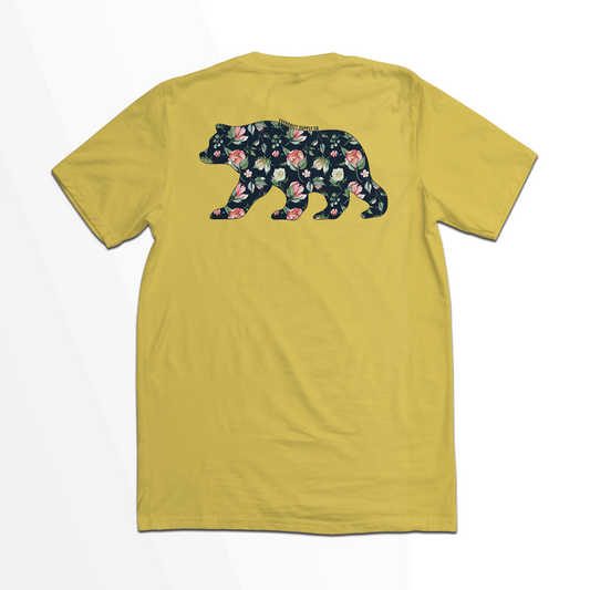 Bear & Blossom Tee | Nature Floral Graphic Shirt – Everdrift Supply Co