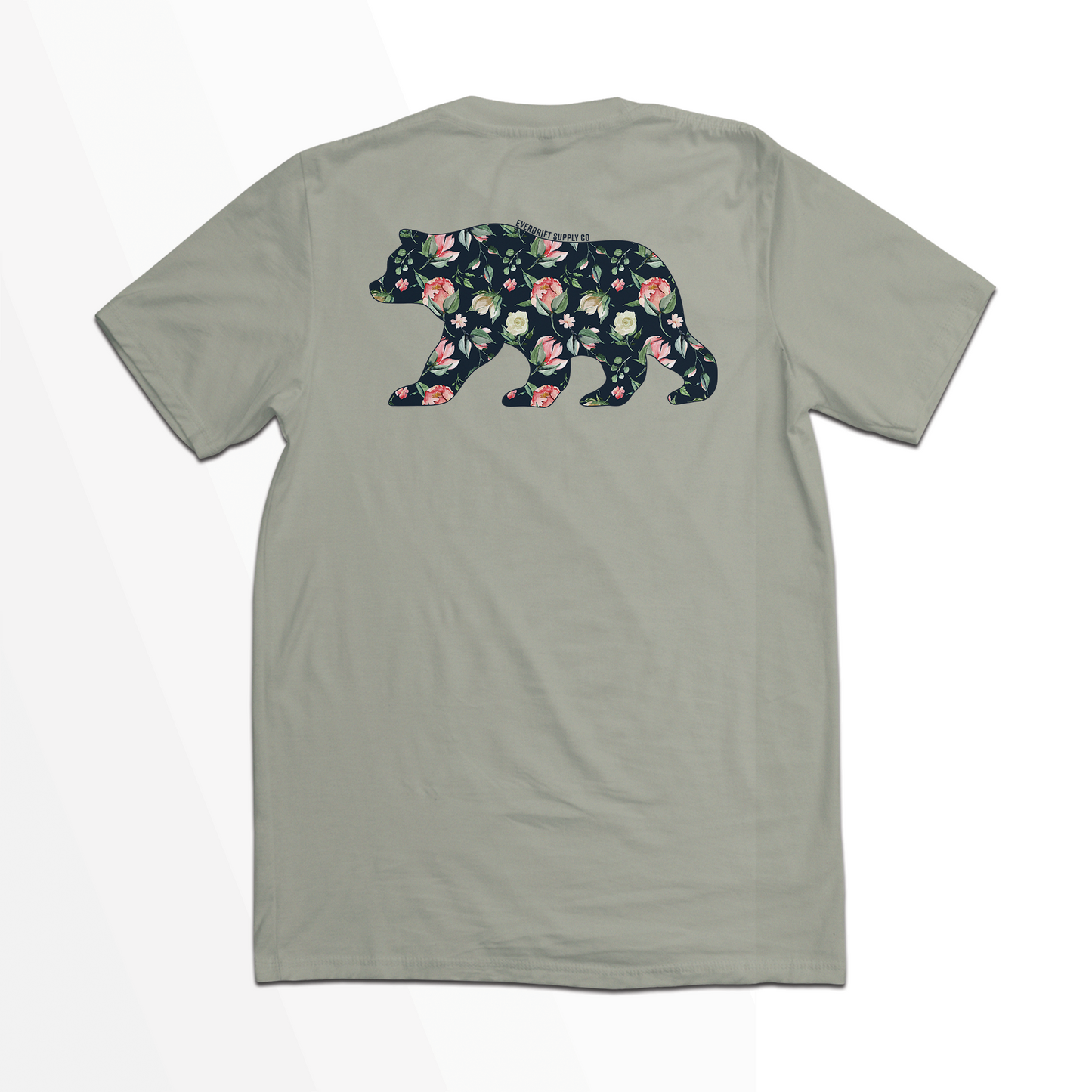 Bear & Blossom Tee | Nature Floral Graphic Shirt – Everdrift Supply Co