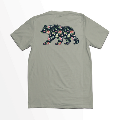 Bear & Blossom Tee | Nature Floral Graphic Shirt – Everdrift Supply Co