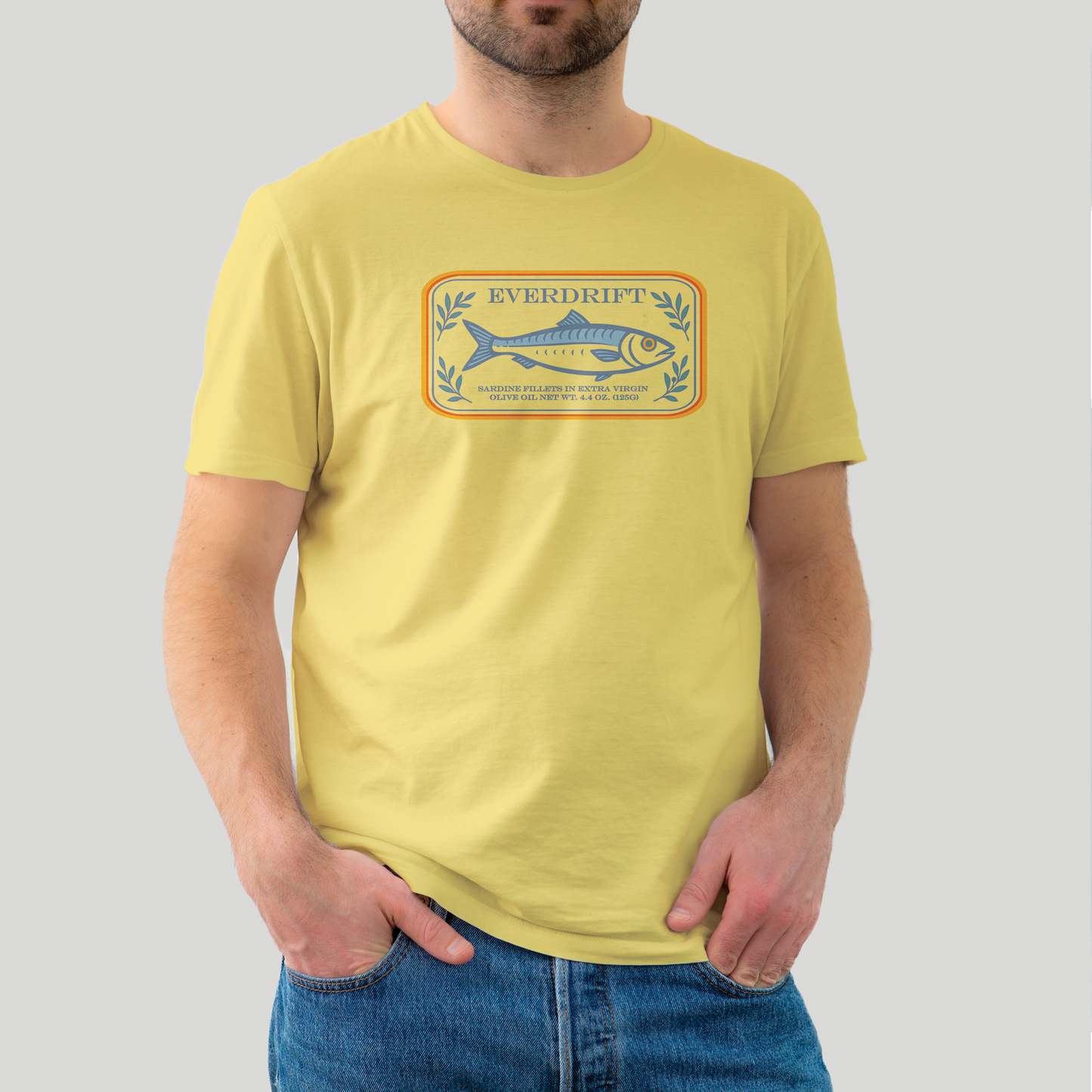 Portside Sardine Tee - Retro Coastal Graphic Shirt – Everdrift Supply Co