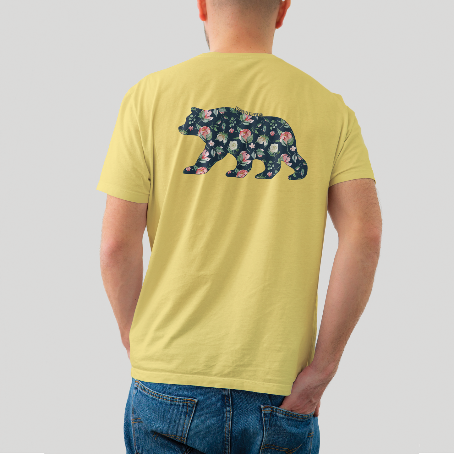 Bear & Blossom Tee | Nature Floral Graphic Shirt – Everdrift Supply Co