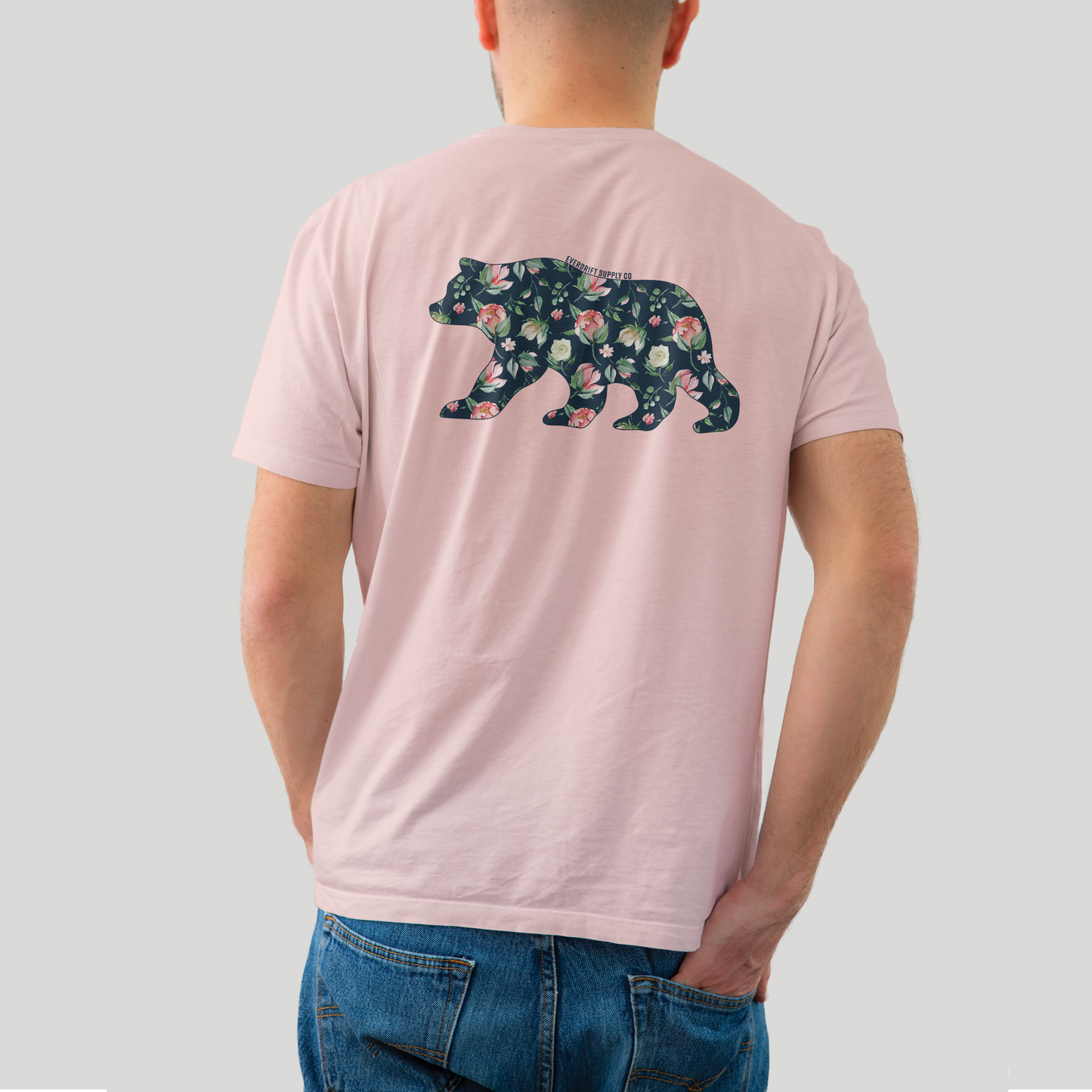 Bear & Blossom Tee | Nature Floral Graphic Shirt – Everdrift Supply Co