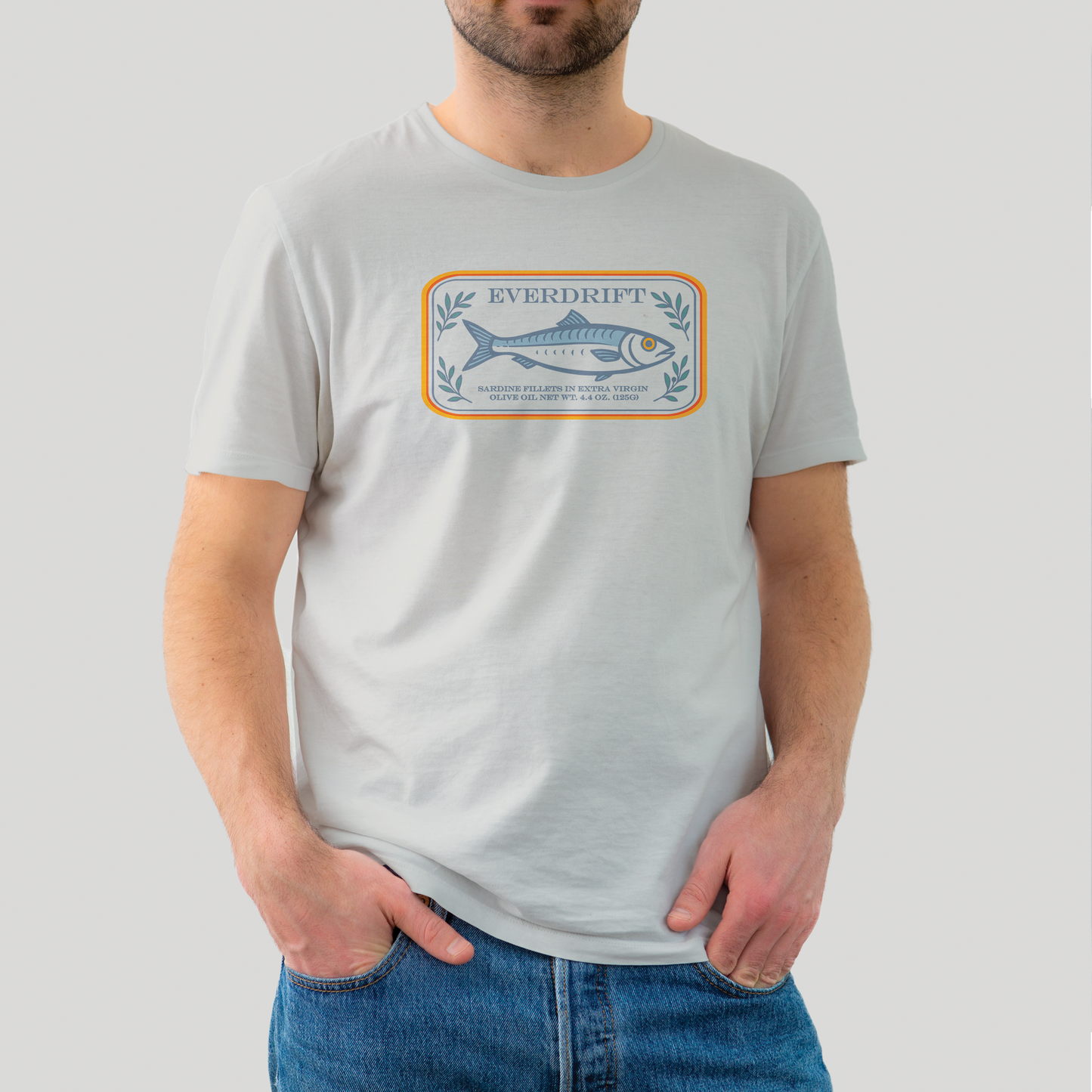 Portside Sardine Tee - Retro Coastal Graphic Shirt – Everdrift Supply Co