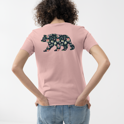 Bear & Blossom Tee | Nature Floral Graphic Shirt – Everdrift Supply Co