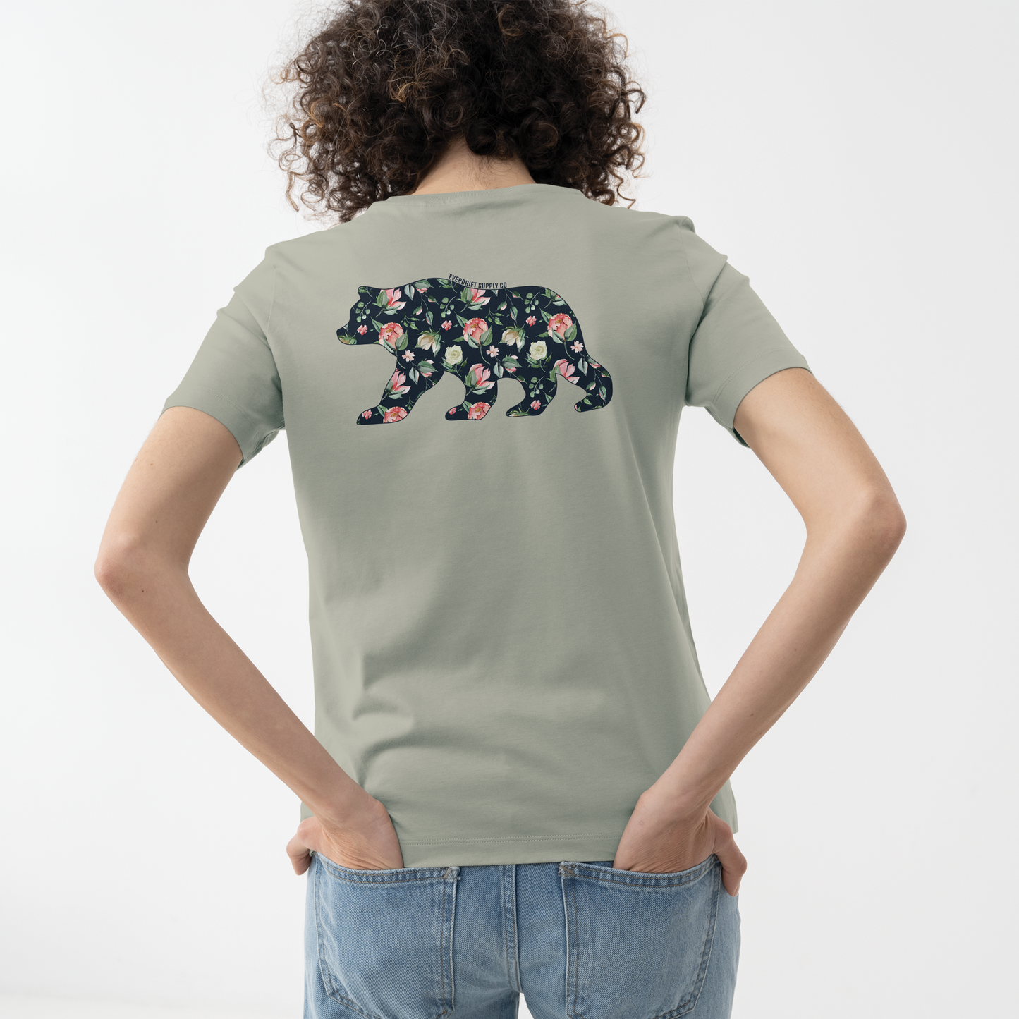 Bear & Blossom Tee | Nature Floral Graphic Shirt – Everdrift Supply Co