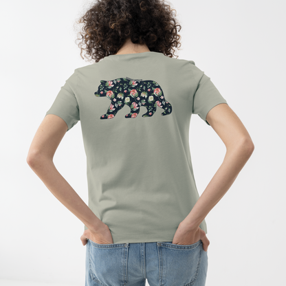 Bear & Blossom Tee | Nature Floral Graphic Shirt – Everdrift Supply Co