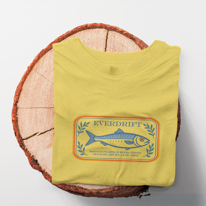 Portside Sardine Tee - Retro Coastal Graphic Shirt – Everdrift Supply Co